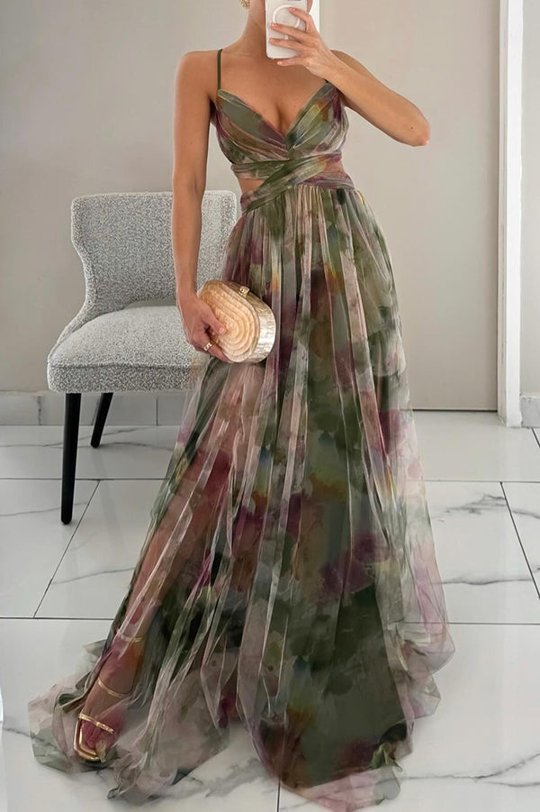 BRIGITTE - MAXI-ROBE FLEURIE RAFFINÉE