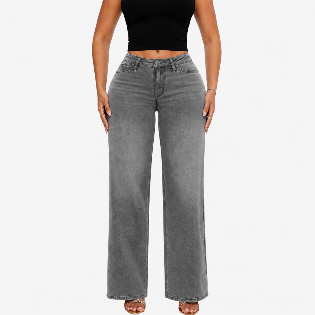 BootyLift™ BBL Mid-Low Rise Stretch Wide-Leg Jeans