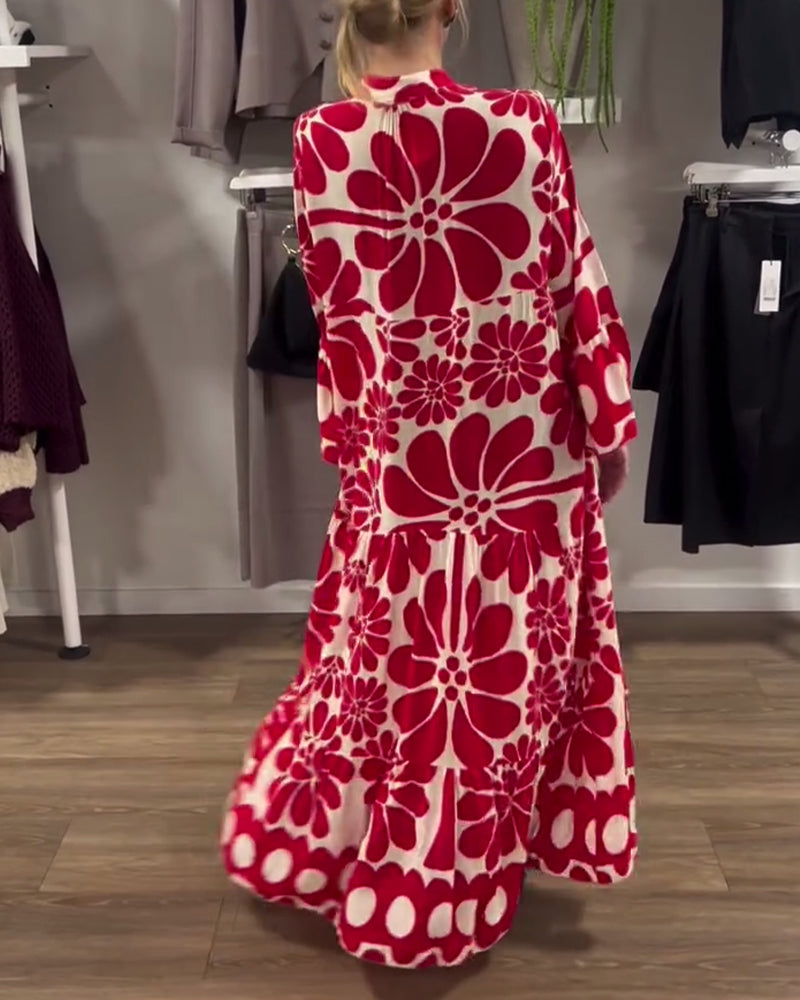 CORS - ROBE MAXI SOPHISTIQUÉE À IMPRIMÉS