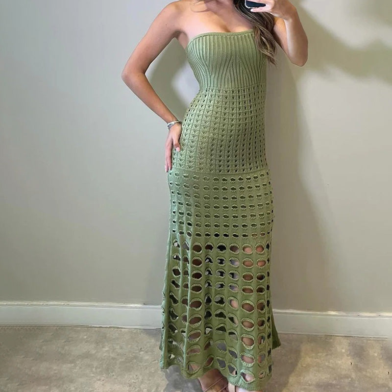 NIKKÉ - ROBE LONGUE BOHÈME EN CROCHET
