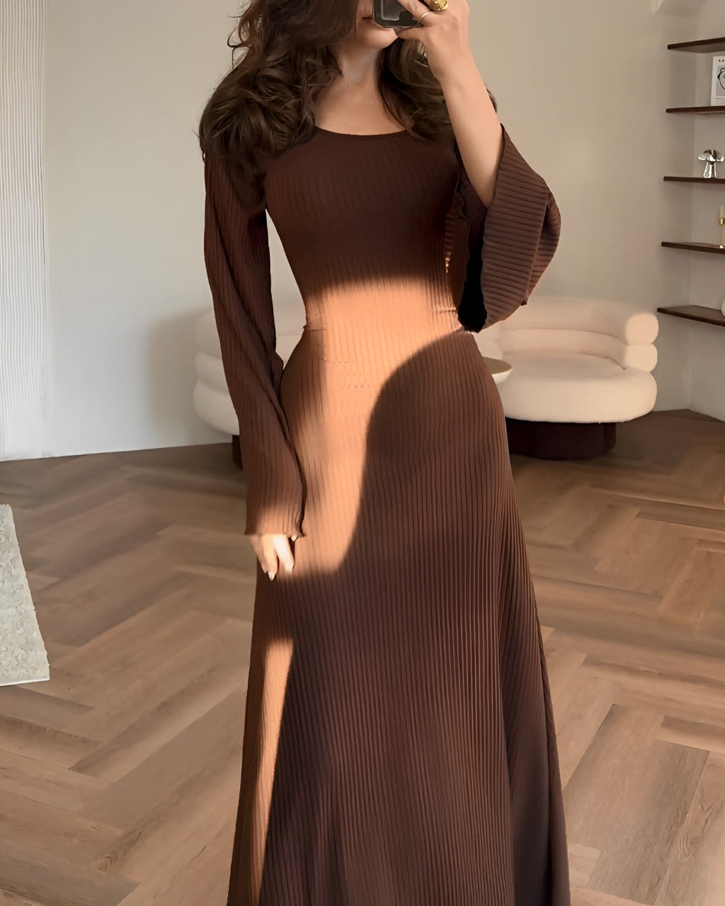 Anaïs / Robe Maxi Tricotée Élégante