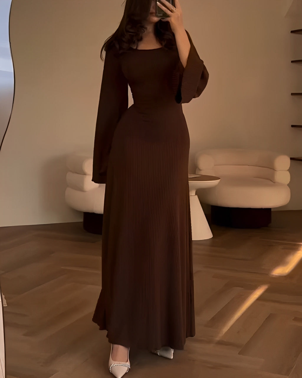 Anaïs / Robe Maxi Tricotée Élégante