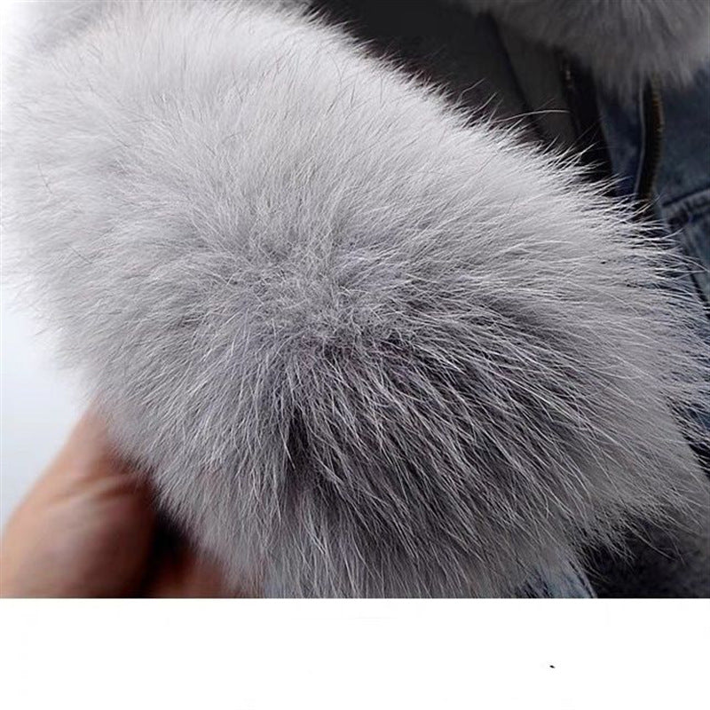 Celeste™ | Veste en jean biologique avec fourrure artificielle