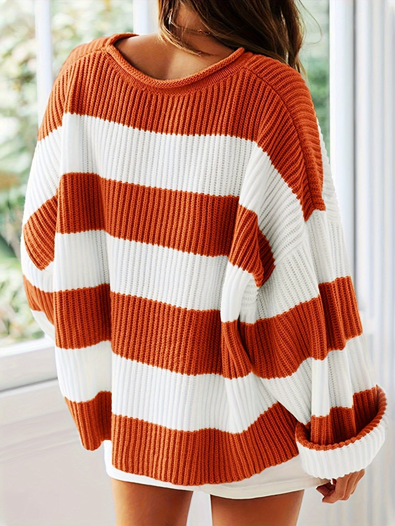Mathilde | Pull tricoté à col rond et rayures