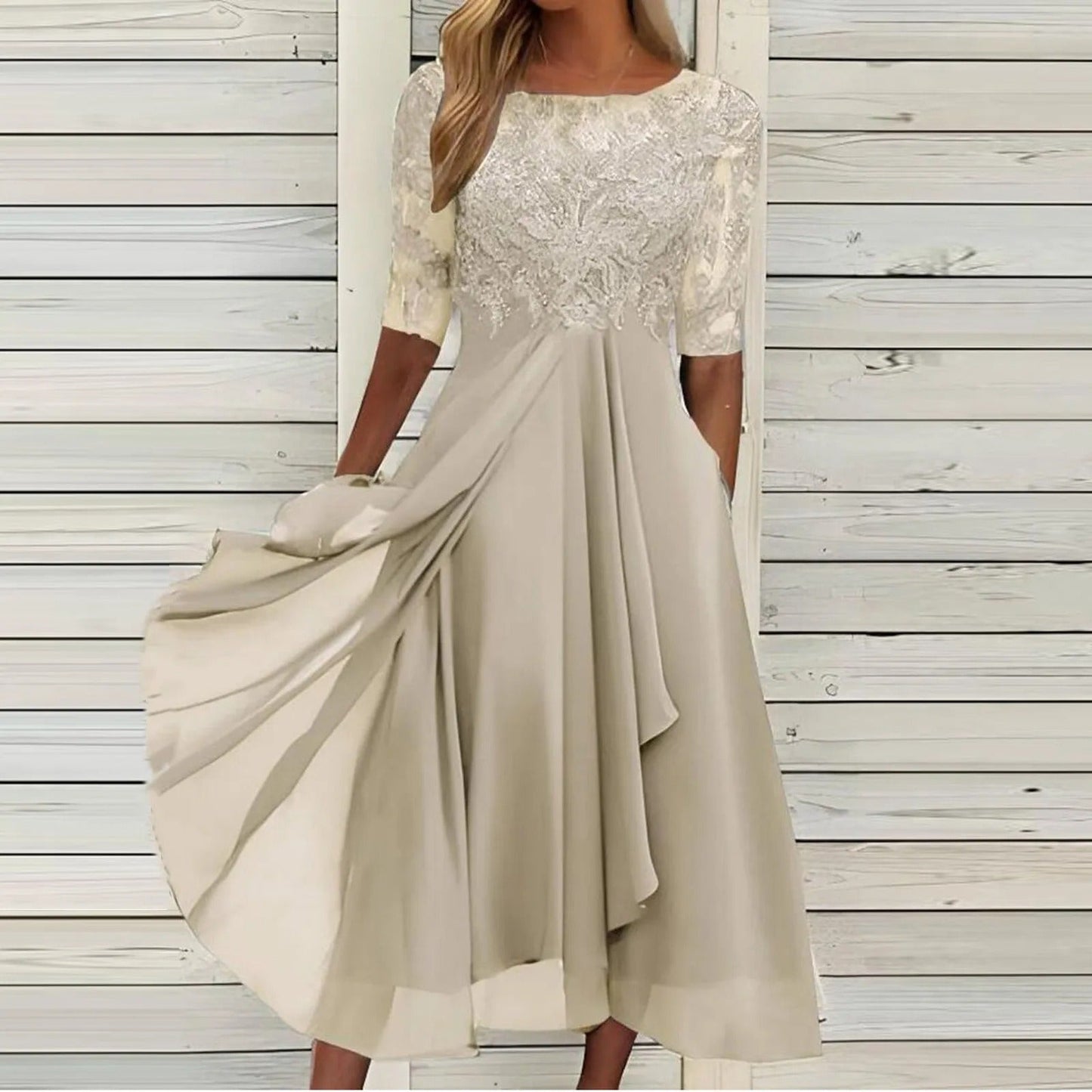 ZIA - ROBE EN DENTELLE DÉLICATE