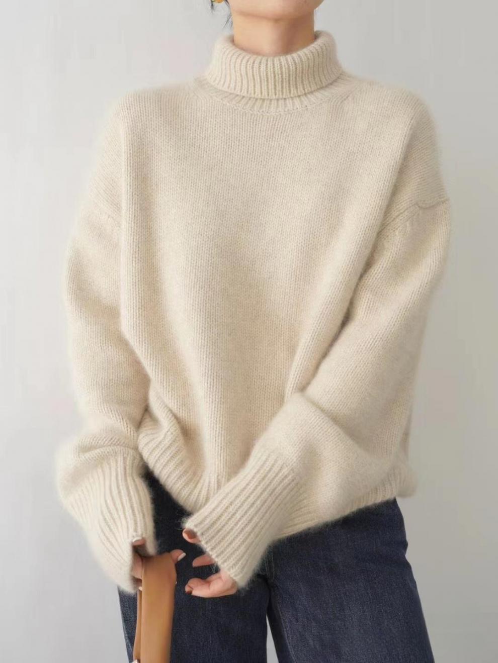 Lara™ | Pull col roulé en cachemire