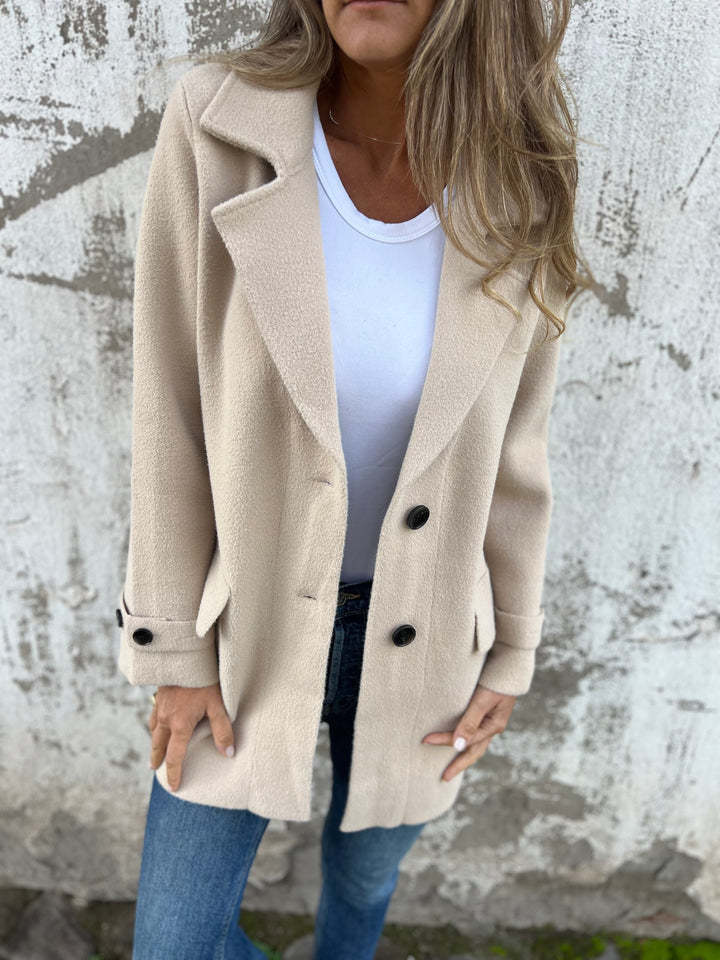 Agnès™ | Manteau en laine à revers