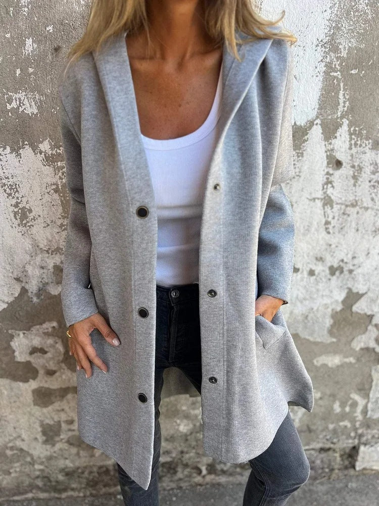 Anya™ | Cardigan avec boutons et capuche