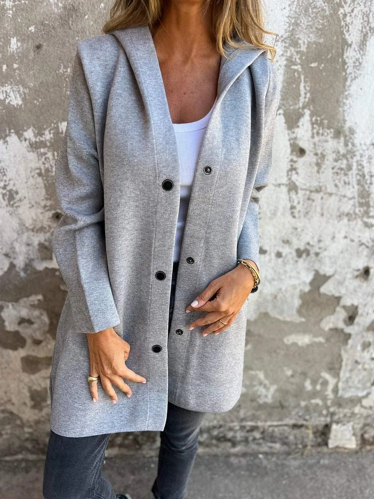 Anya™ | Cardigan avec boutons et capuche