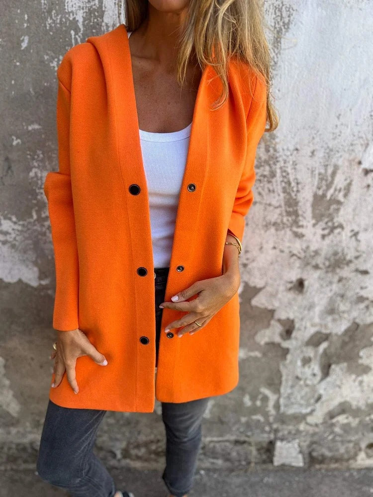 Anya™ | Cardigan avec boutons et capuche