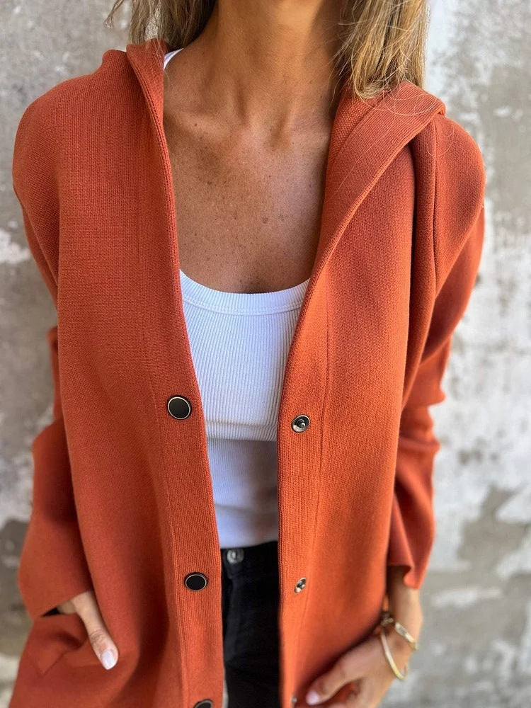 Anya™ | Cardigan avec boutons et capuche