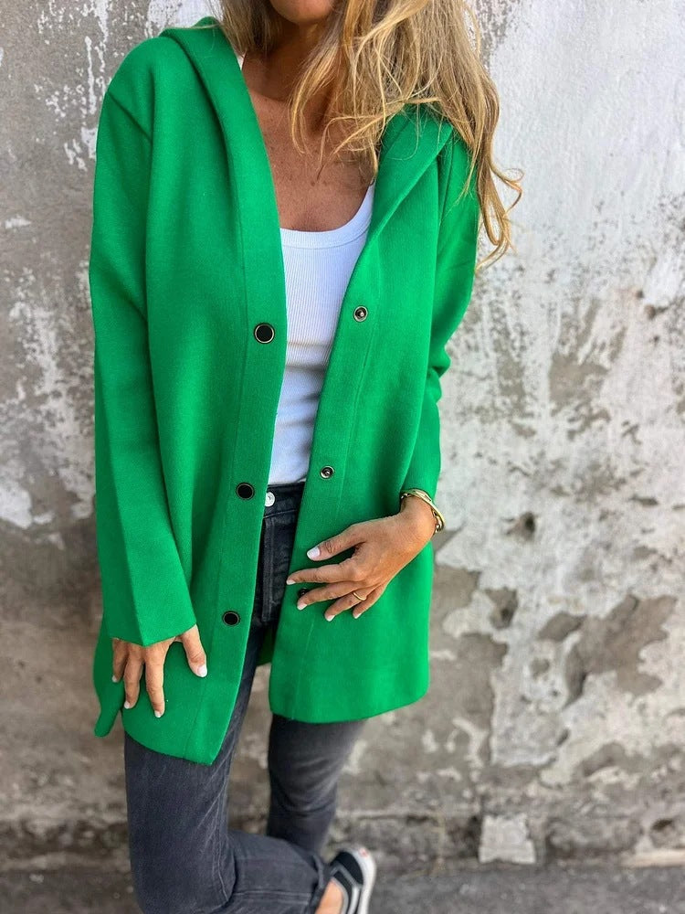 Anya™ | Cardigan avec boutons et capuche