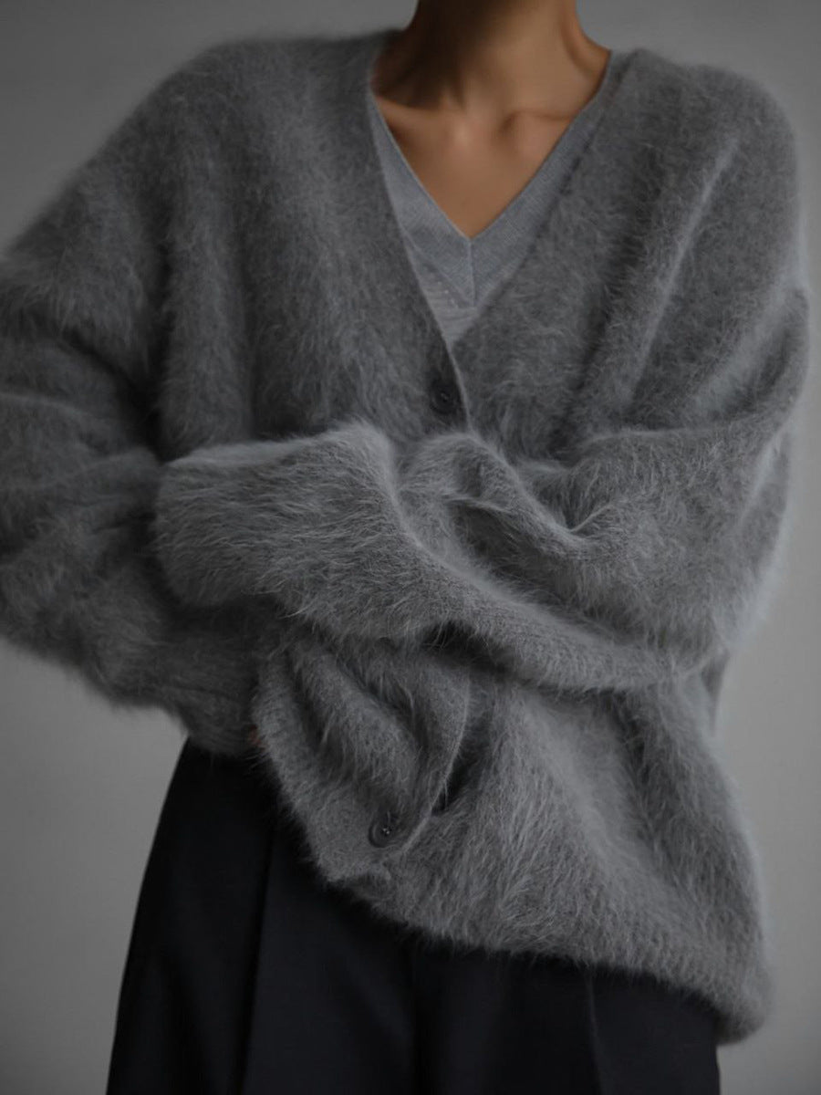 Nadia | Cardigan élégant en peluche
