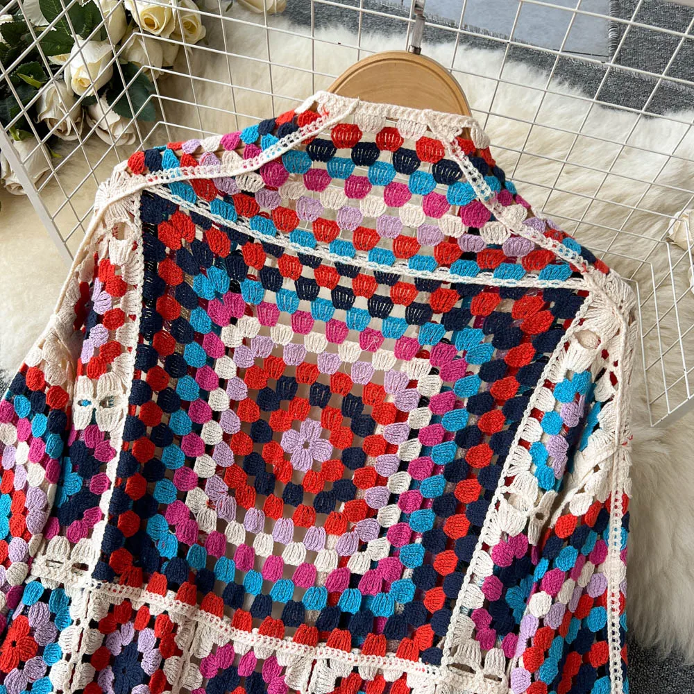 Silvia™ - Le cardigan tricoté coloré