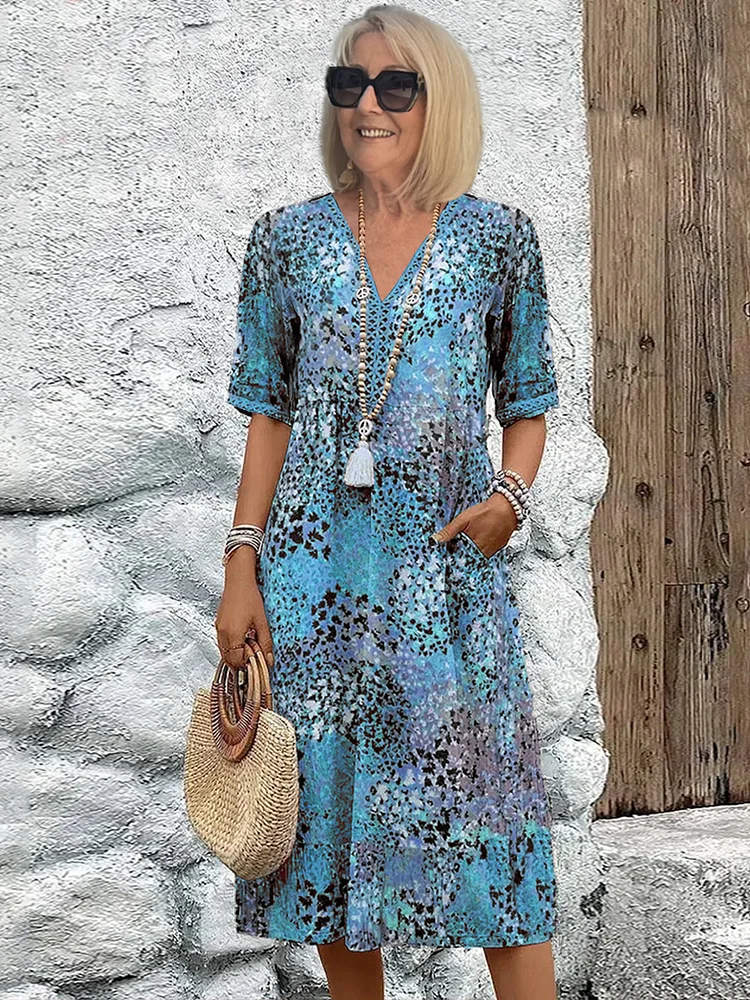 Harper | Robe mi-longue vibrante