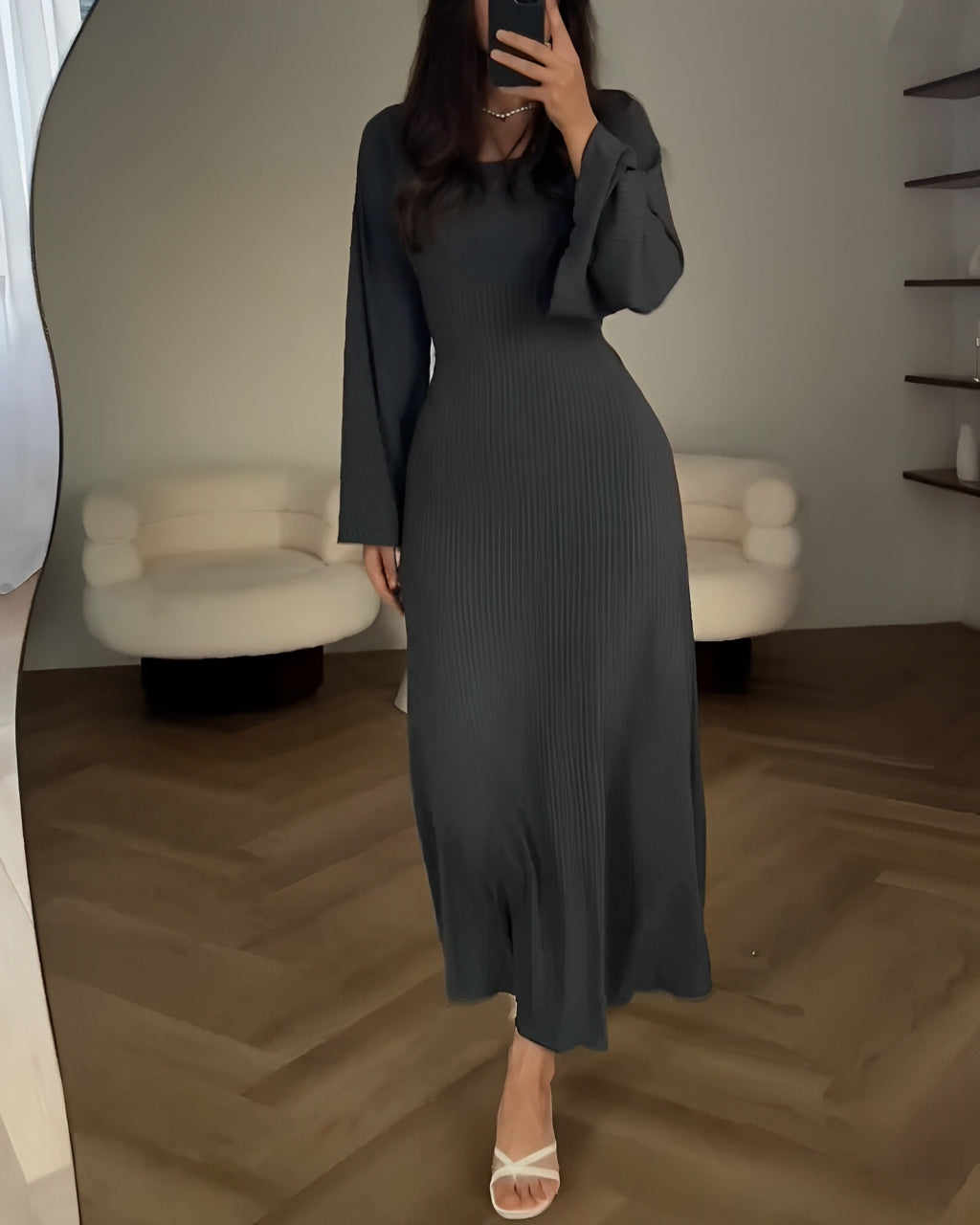 Anaïs / Robe Maxi Tricotée Élégante