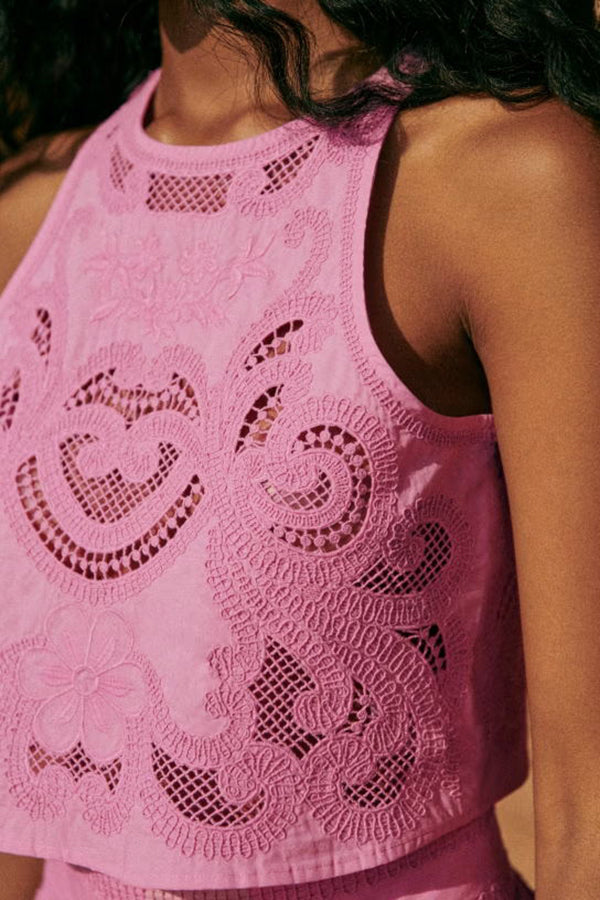 MÉLISSE - ENSEMBLE EN DENTELLE ROSE CHIC