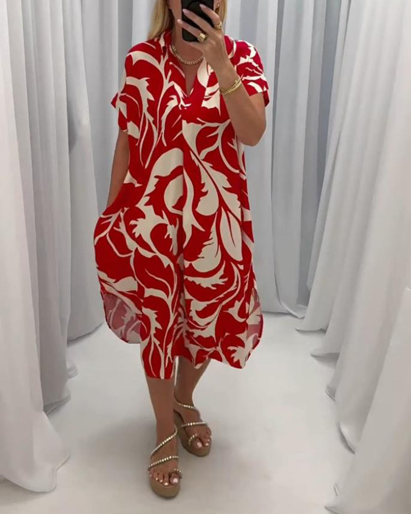 Olma™ | Robe décontractée à imprimé contrasté