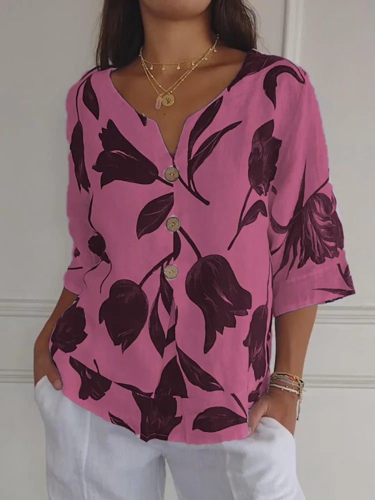 MALYN – CHEMISIER BOUTONNÉ FLORAL