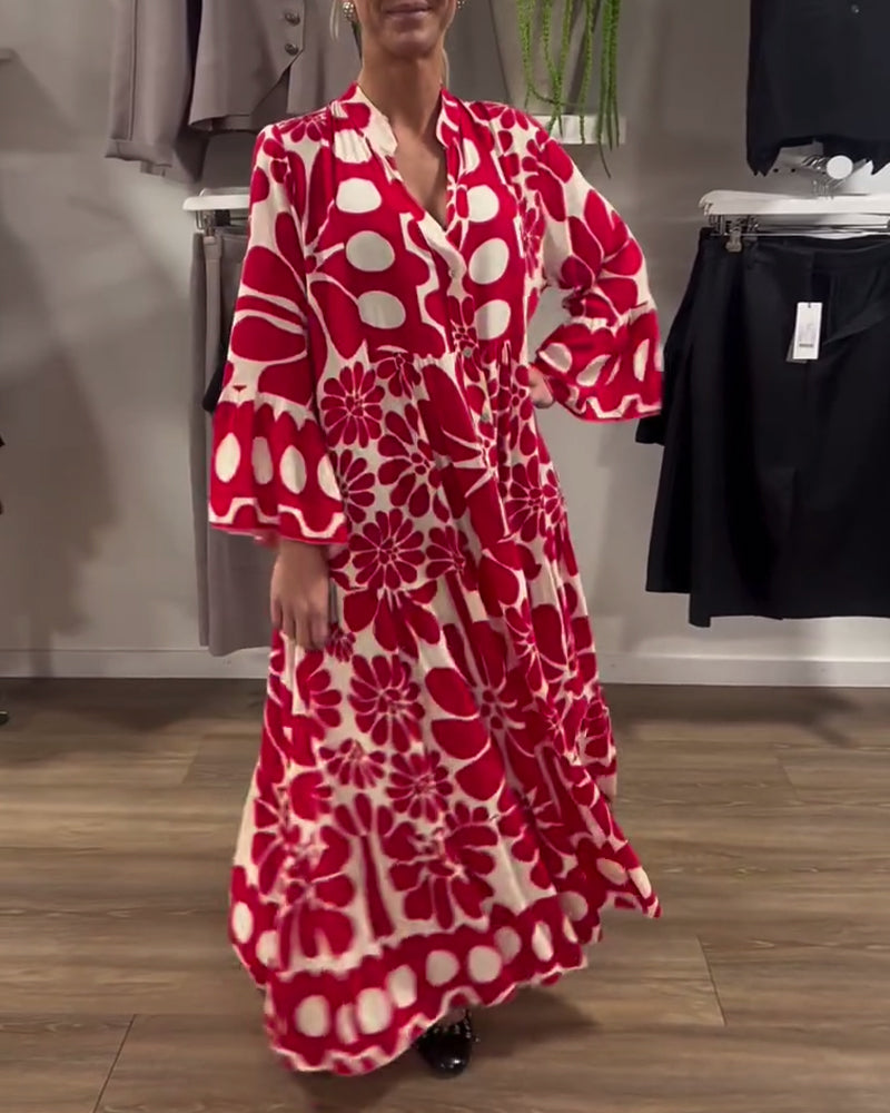CORS - ROBE MAXI SOPHISTIQUÉE À IMPRIMÉS