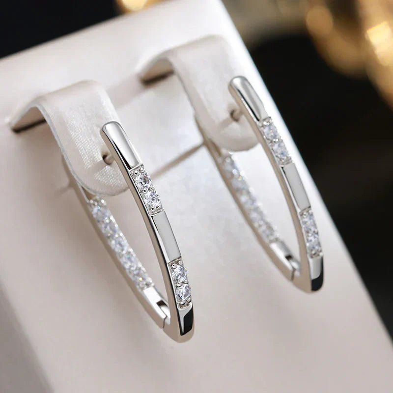 Boucles d'oreilles élégantes Sylvia en zircone