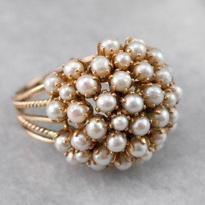 Bague Zola avec perle incrustée