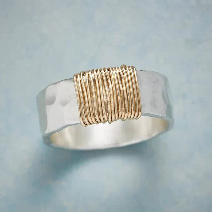Bague à fils dorés vintage Zoë