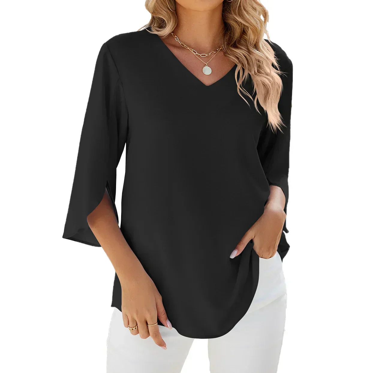 HOW - Blouse col V