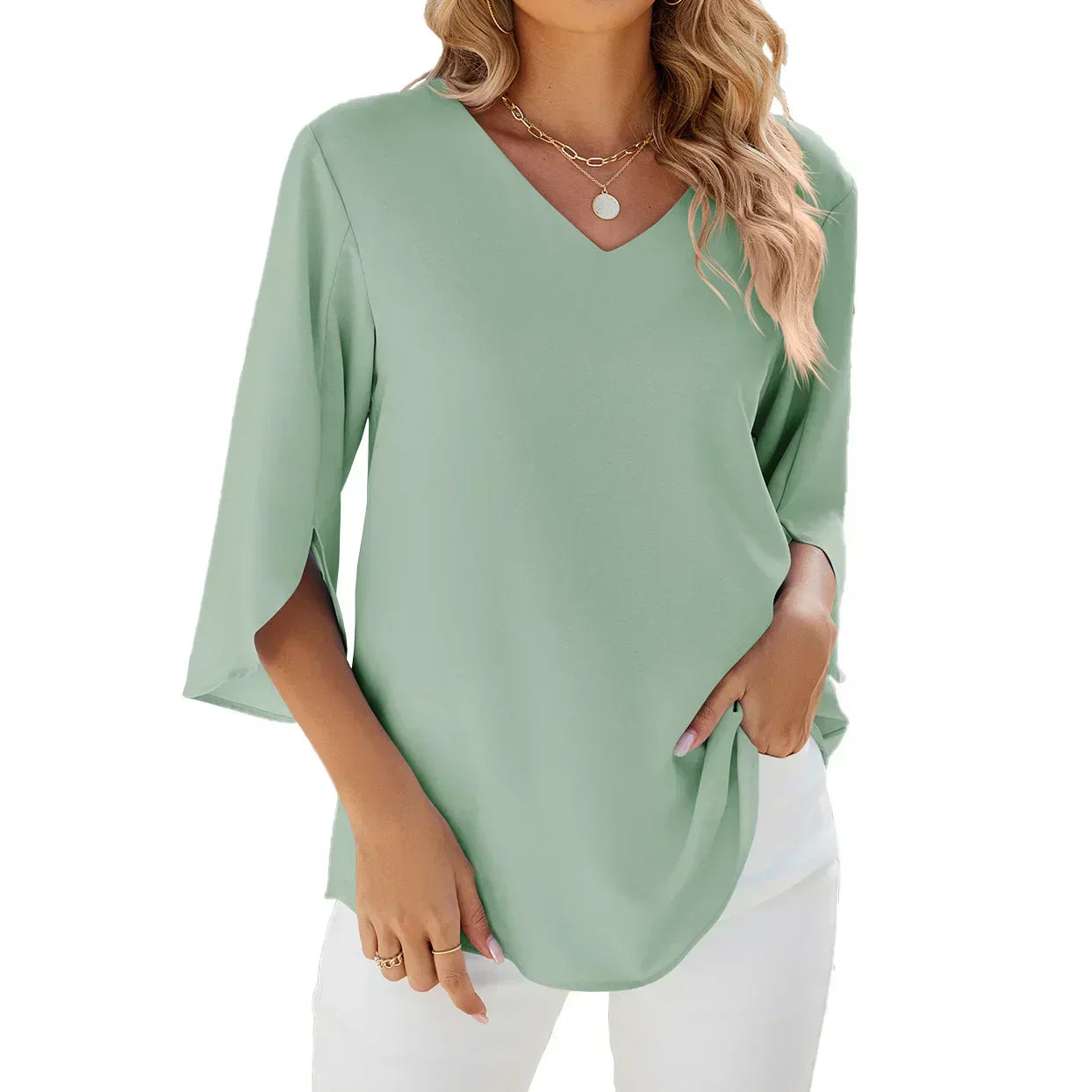 HOW - Blouse col V