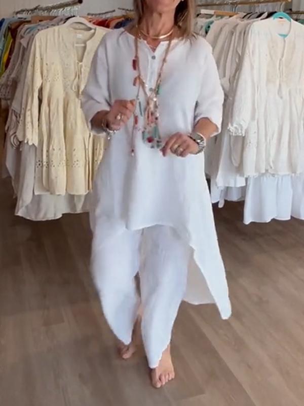 FLIDA - TENUE DÉCONTRACTÉE EN LIN UNIE