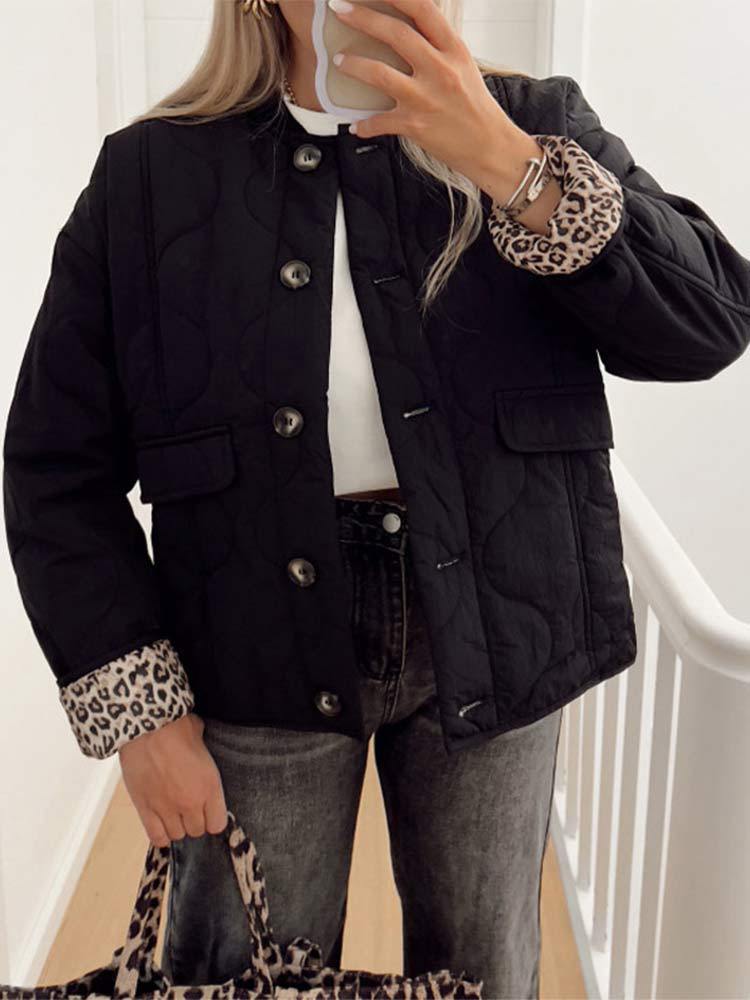 Nika™ | Manteau avec doublure imprimé léopard