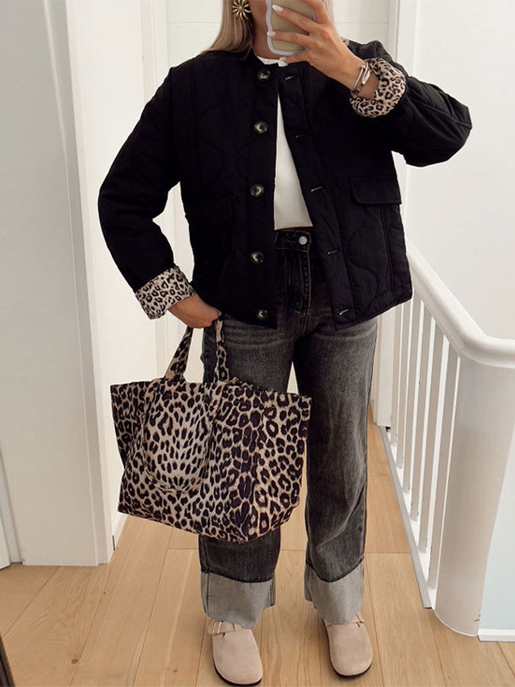 Nika™ | Manteau avec doublure imprimé léopard