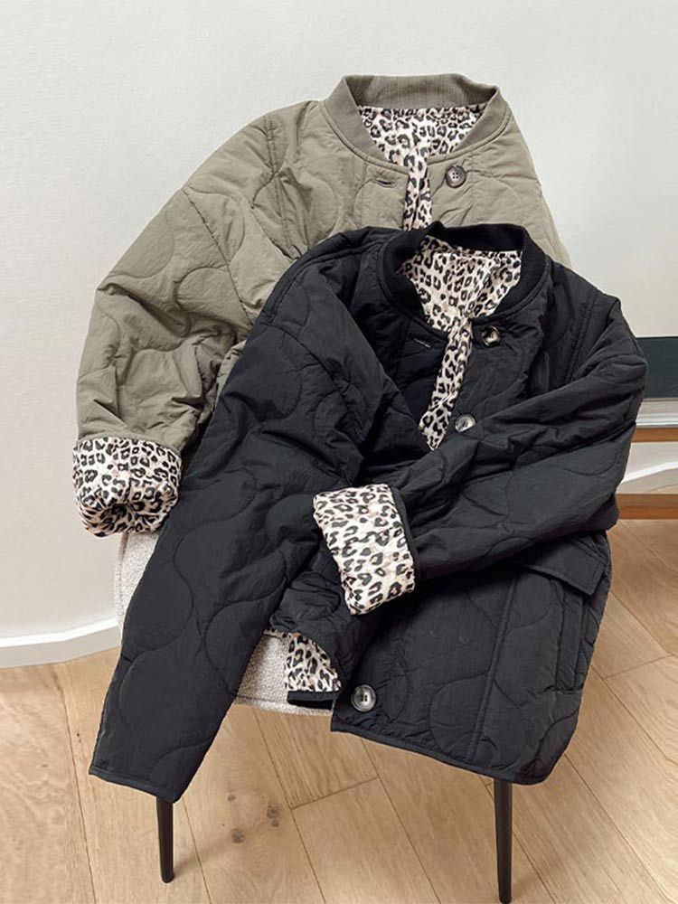 Nika™ | Manteau avec doublure imprimé léopard