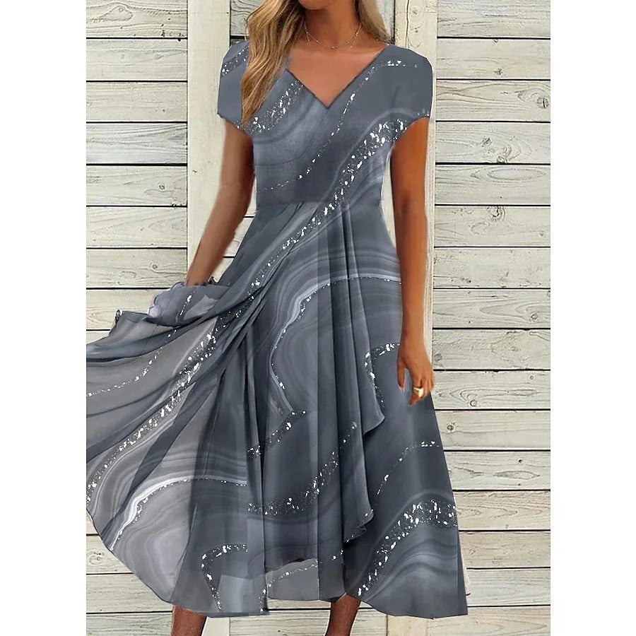 Nikole / Robe Midi à Col en V