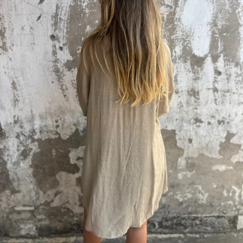 JENNY - ENSEMBLE DÉCONTRACTÉ CHEMISE À MANCHES LONGUES ET SHORT