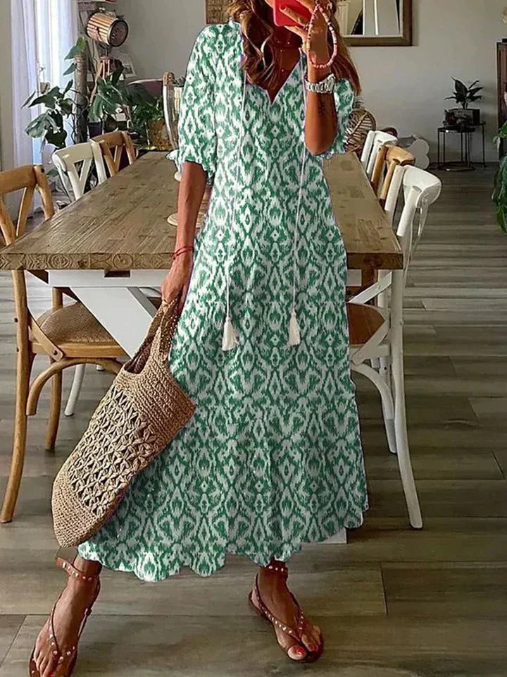 Vilma | Robe d'été élégante à col en V