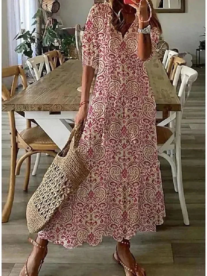 Vilma | Robe d'été élégante à col en V