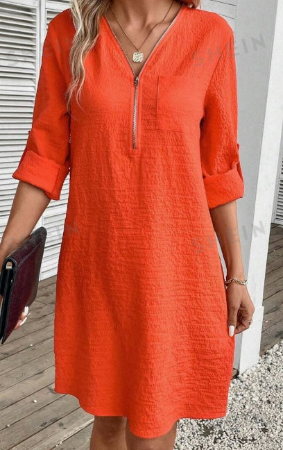 Néa™ | Robe zippée structurée avec poches