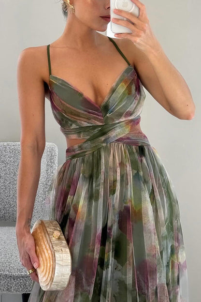 BRIGITTE - MAXI-ROBE FLEURIE RAFFINÉE