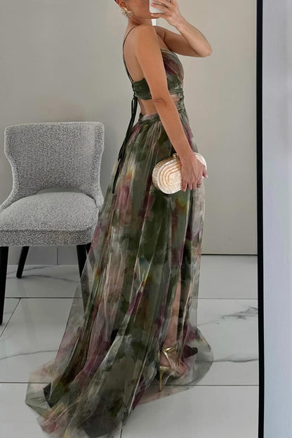 BRIGITTE - MAXI-ROBE FLEURIE RAFFINÉE
