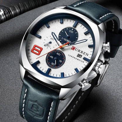 Montre de sport chronographe étanche au design militaire