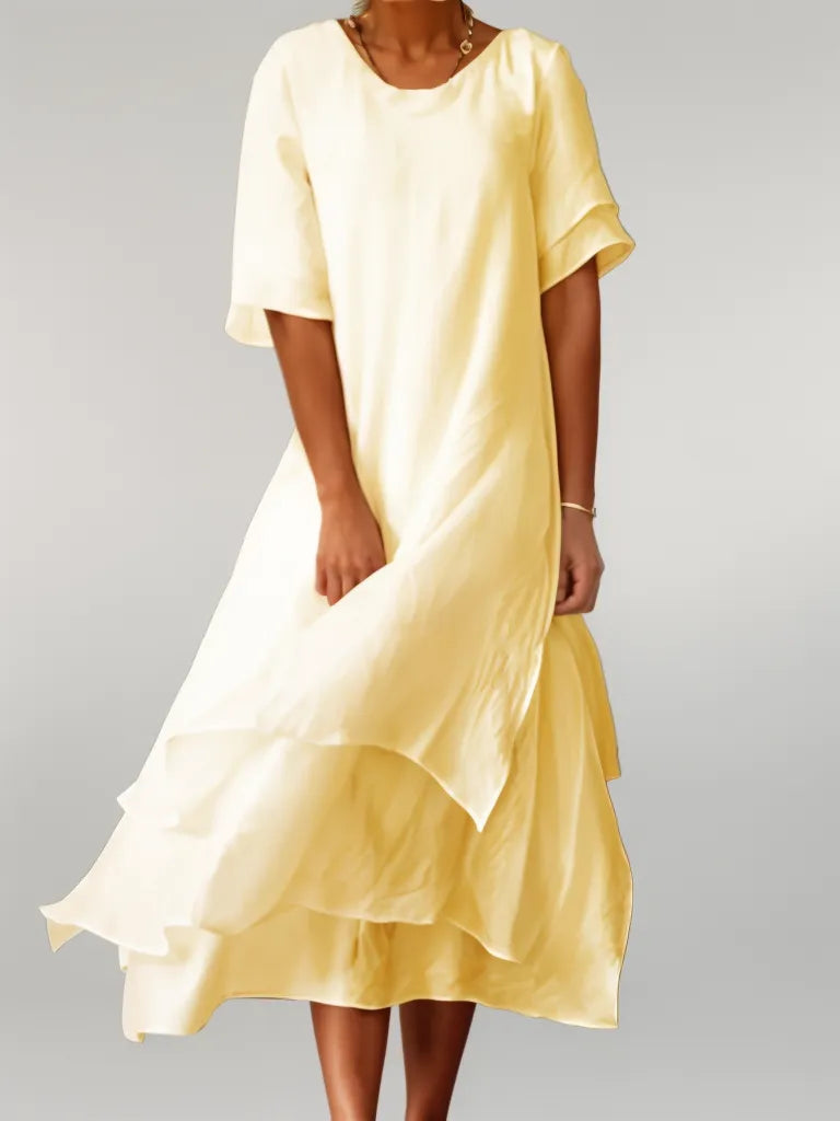Elisa / Robe longue élégante en coton