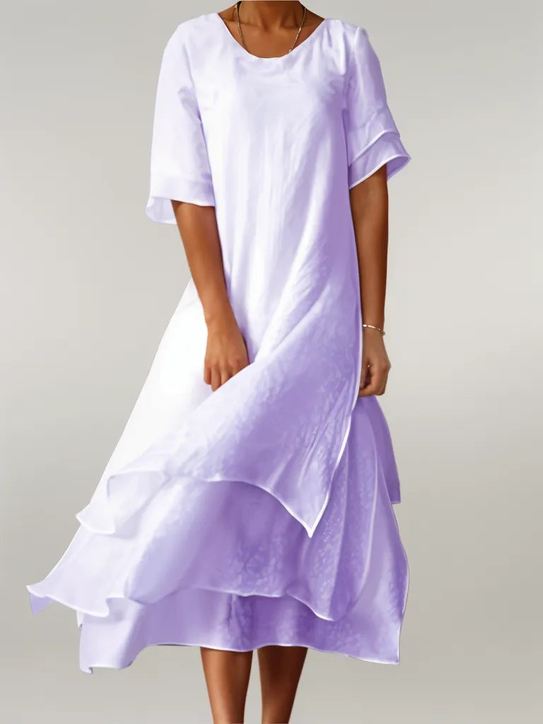 Elisa / Robe longue élégante en coton