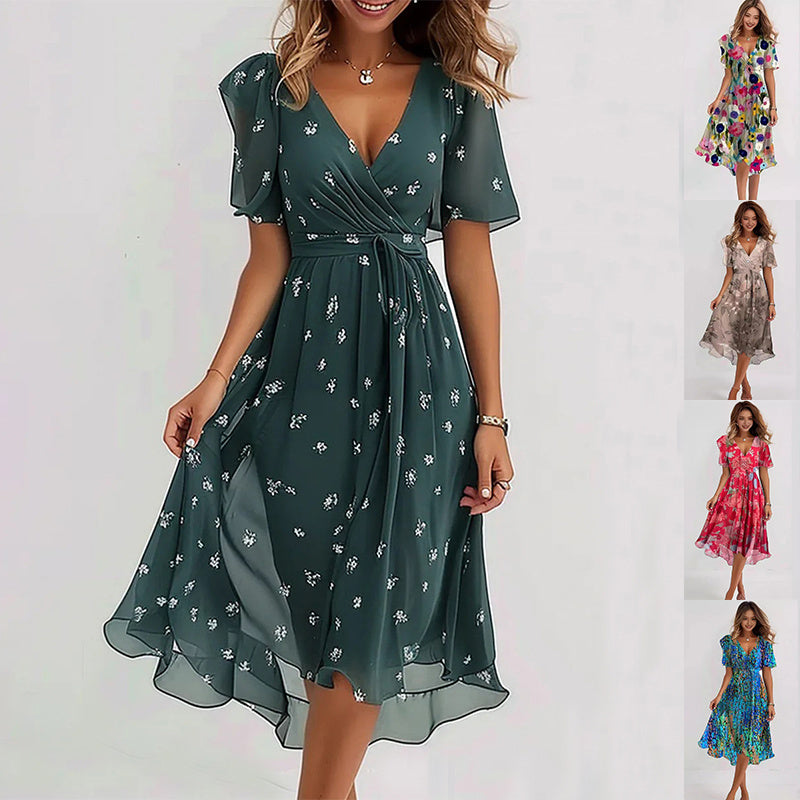 Lina™ | Robe élégante à manches courtes