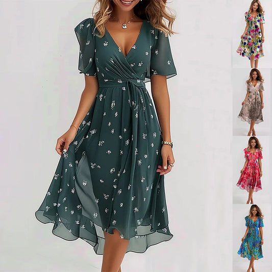 Lina™ | Robe élégante à manches courtes