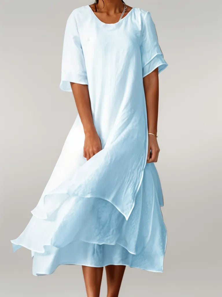 Elisa / Robe longue élégante en coton