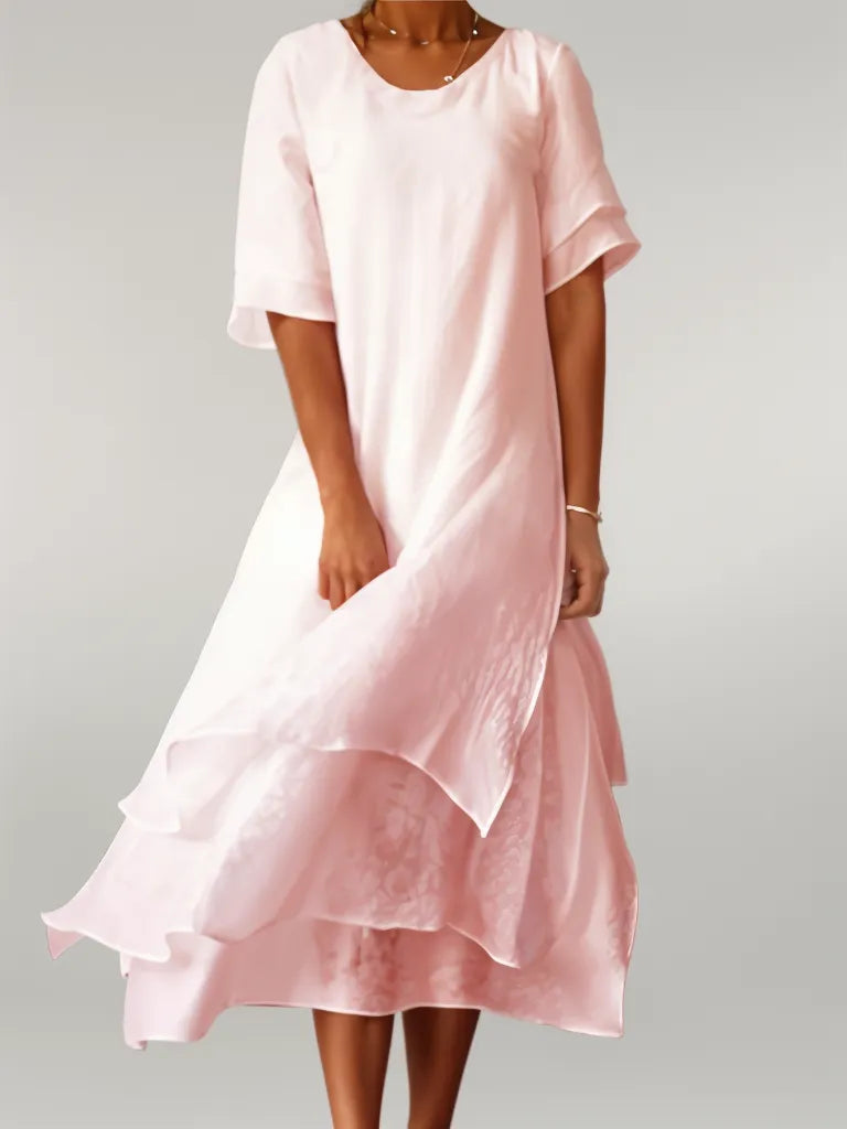 Elisa / Robe longue élégante en coton