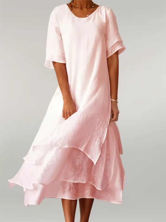 Elisa / Robe longue élégante en coton