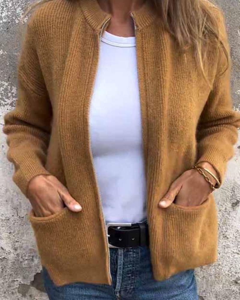 SOLEIL – CARDIGAN CÔTELÉ ÉCLATANT