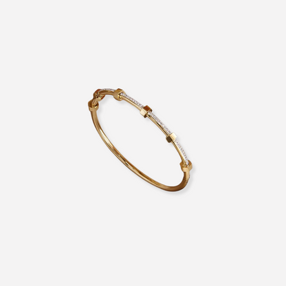 Bracelet Madison de couleur or brillant avec revêtement moissanite